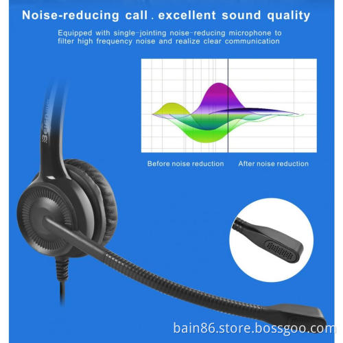 CS11 noise-reducing telephone business headset with microphone call center game music education